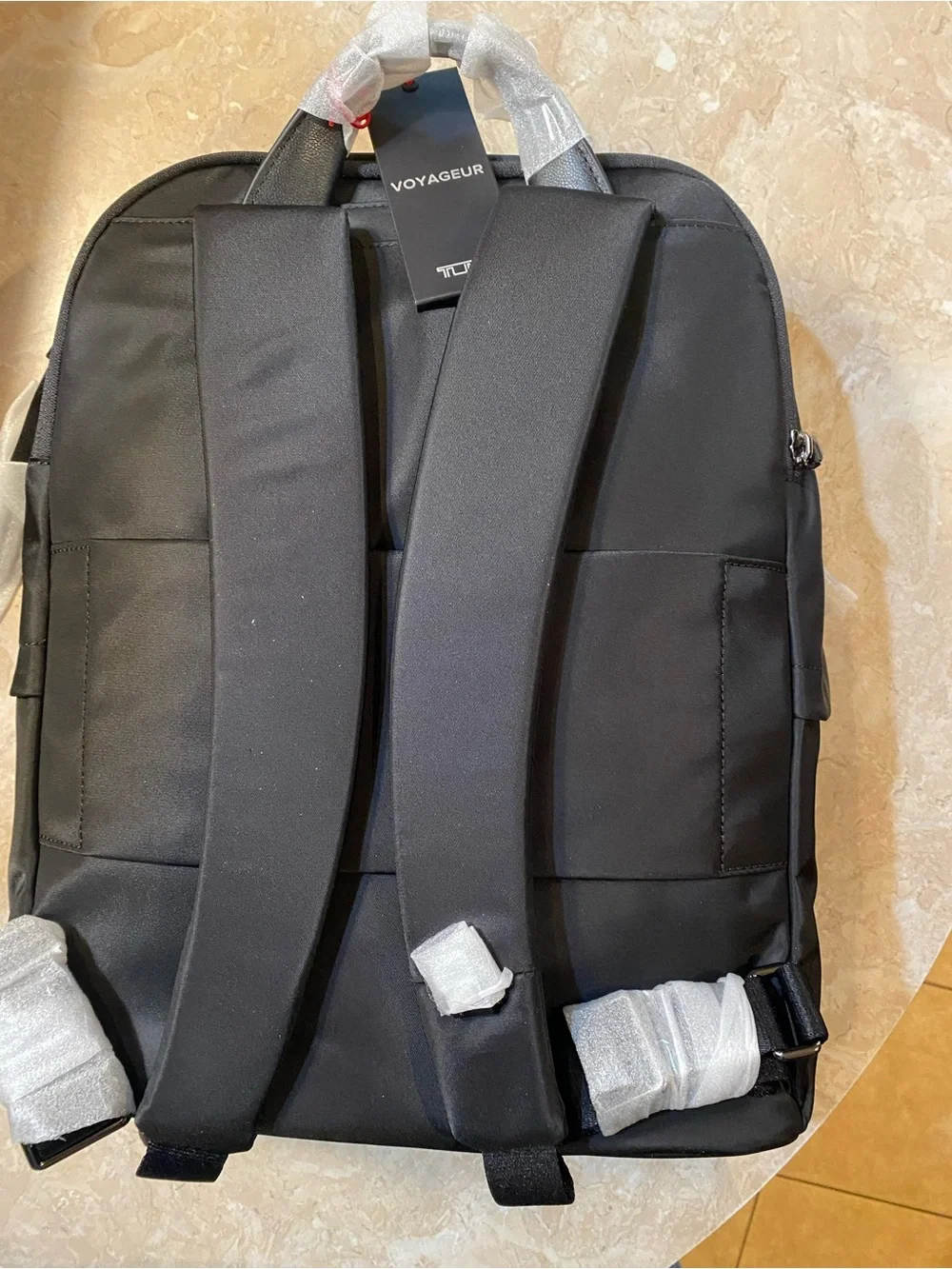 Tumi Black Men's Backpack with Front Zip Pocket